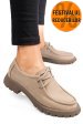 Mocasini bej piele naturala nabuk 4s77247