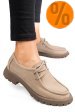 Mocasini bej piele naturala nabuk 4s77247