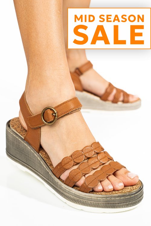 Sandale maro piele naturala ds77elta05