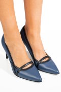 PANTOFI ALBASTRI PIELE NATURALA 1S77394