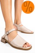 SANDALE BEJ PIELE NATURALA 4S7767