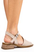 SANDALE BEJ PIELE NATURALA 4S7767