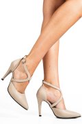 PANTOFI BEJ PIELE NATURALA 5S77925