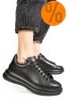 Pantofi sport negri piele naturala 4s77421