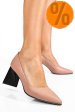 Pantofi nude toc negru piele naturala 5s77725