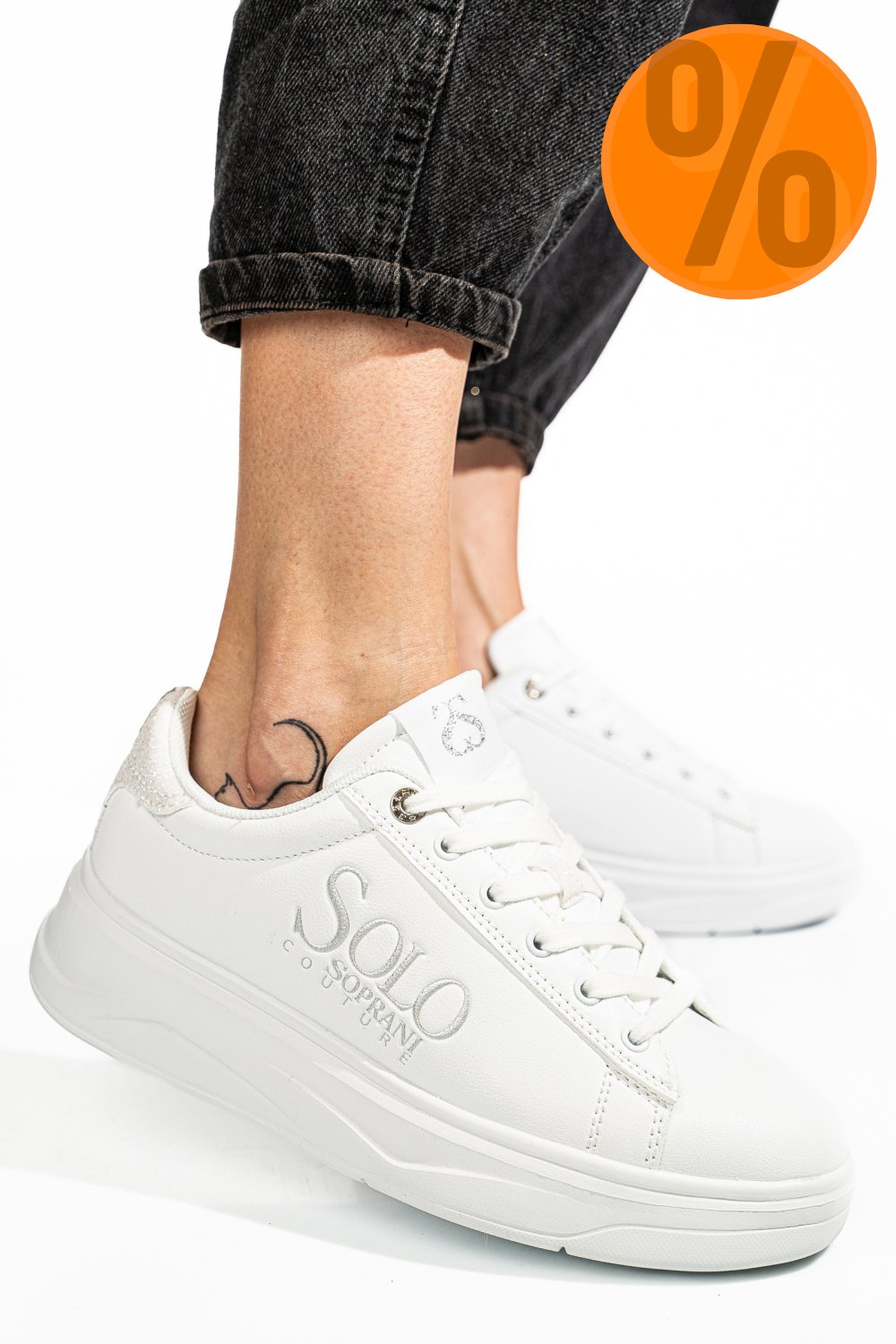 SOPRANI COUTURE, PANTOFI SPORT WHITE SCW424P84