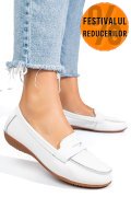 MOCASINI ALBI PIELE NATURALA FSP003633