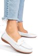 Mocasini albi piele naturala fsp003633