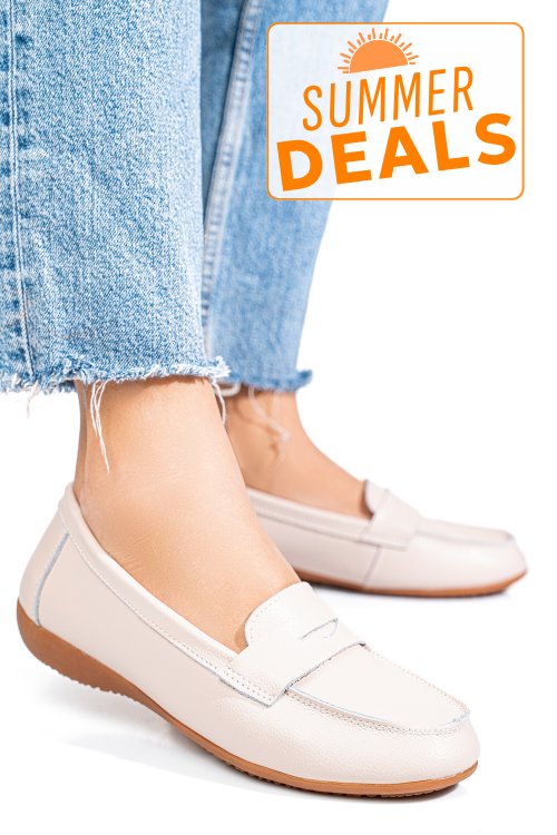 Mocasini roz piele naturala fsp003633