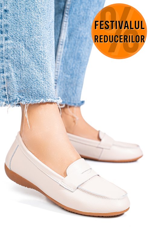 Mocasini roz piele naturala fsp003633
