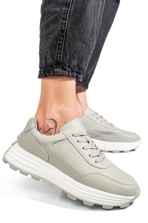 Pantofi sport grey piele naturala fsp001-743