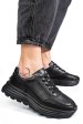 Pantofi sport black piele naturala fsp001-743
