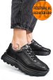 Pantofi sport black piele naturala fsp001-743