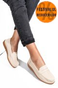 MOCASINI BEJ PIELE NATURALA FSPZ1803