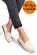 Mocasini bej piele naturala fspz1803