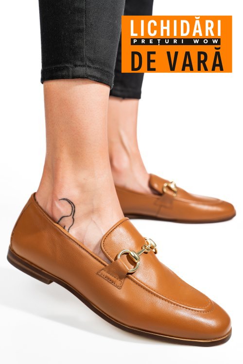 Mocasini maro piele naturala tima823