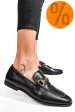 Mocasini negri piele naturala tima823