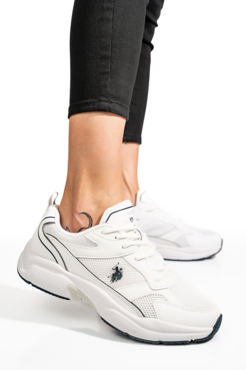 U.s. polo assn, pantofi sport white krez