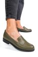 Mocasini olive piele naturala 1s77114