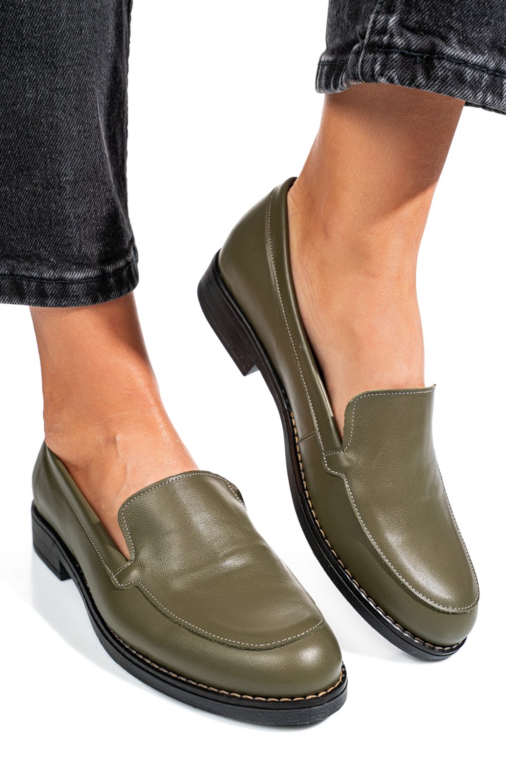 MOCASINI OLIVE PIELE NATURALA 1S77114