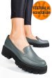 Mocasini gri piele naturala 2s7724