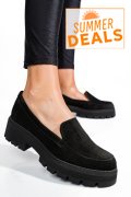 MOCASINI NEGRI PIELE NATURALA INTOARSA 2S7724