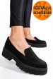Mocasini negri piele naturala intoarsa 2s7724