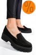 Mocasini negri piele naturala intoarsa 2s7724