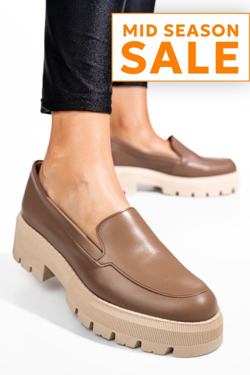 Mocasini cappuccino piele naturala 2s7724