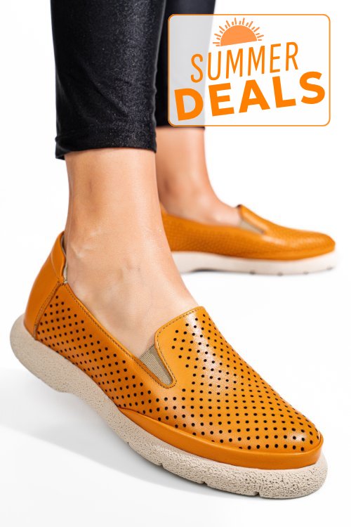 Espadrile portocalii piele naturala 4s7715