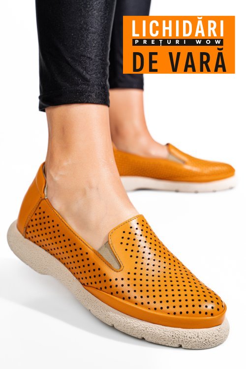 Espadrile portocalii piele naturala 4s7715