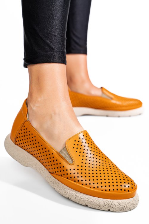 Espadrile portocalii piele naturala 4s7715
