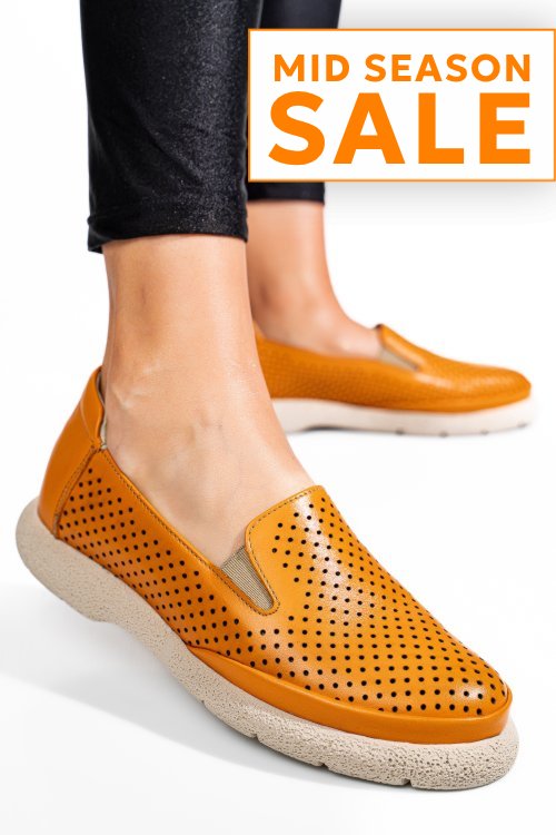 Espadrile portocalii piele naturala 4s7715