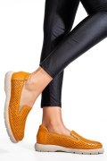 ESPADRILE PORTOCALII PIELE NATURALA 4S7715