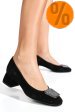 Pantofi negri piele naturala intoarsa 5s77300