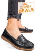 MOCASINI NEGRI PIELE NATURALA TSP3041