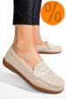 Mocasini bej piele naturala tsp3041