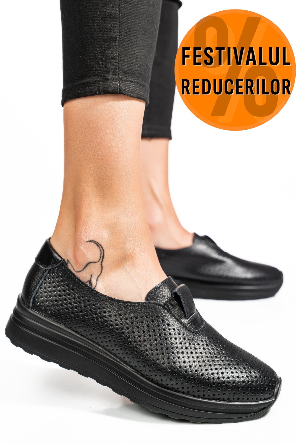 ESPADRILE NEGRE PIELE NATURALA XSPH3011
