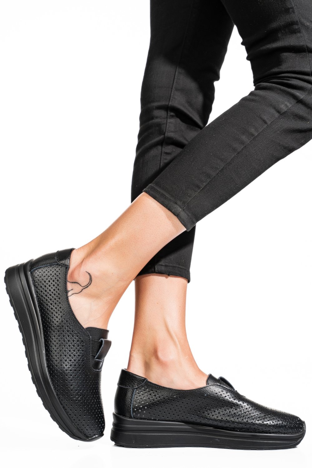 ESPADRILE NEGRE PIELE NATURALA XSPH3011