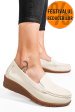Mocasini bej piele naturala fsp002386