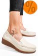 Mocasini bej piele naturala fsp002386