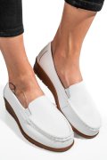 MOCASINI ALBI PIELE NATURALA FSP002386