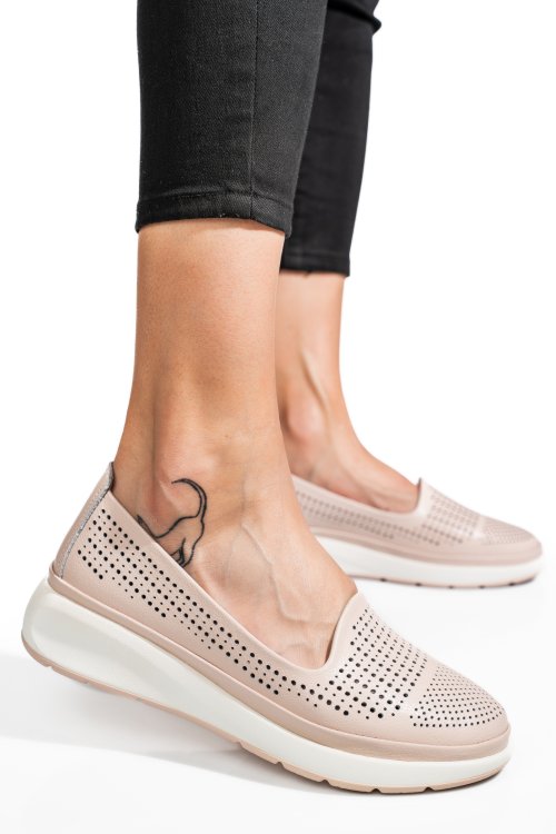Espadrile roz piele naturala jspy3952