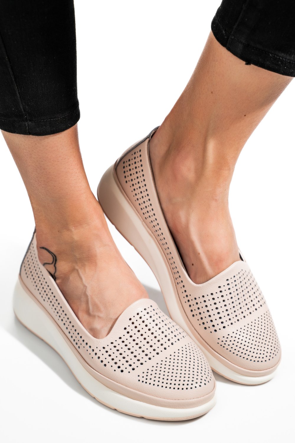 ESPADRILE ROZ PIELE NATURALA JSPY3952