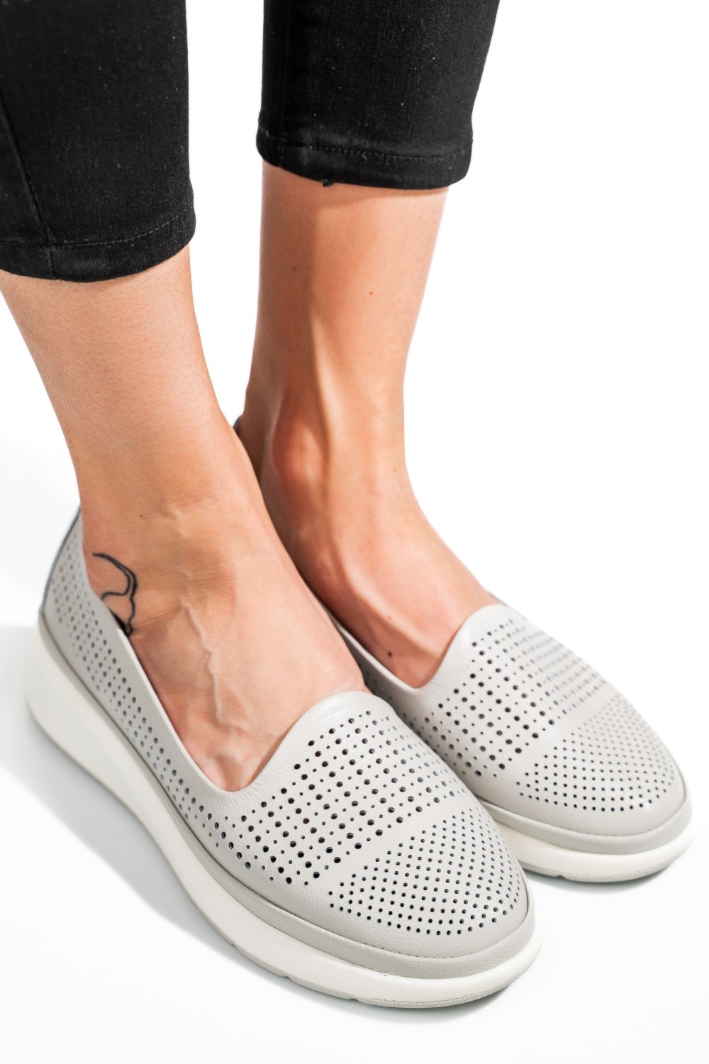 ESPADRILE GRI PIELE NATURALA JSPY3952