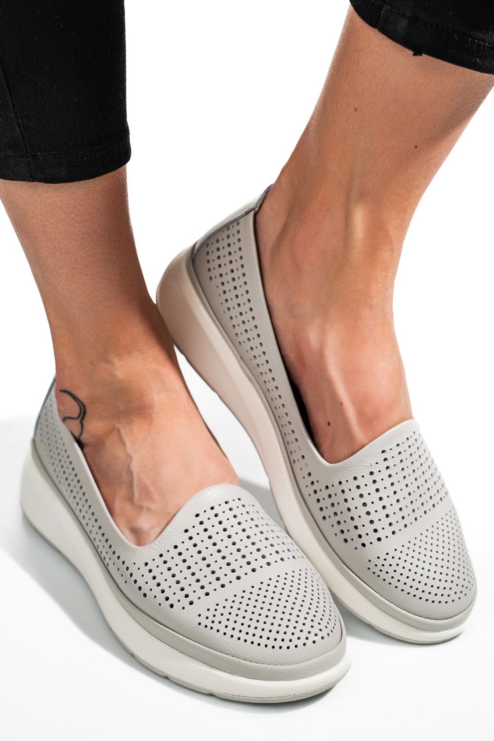 ESPADRILE GRI PIELE NATURALA JSPY3952