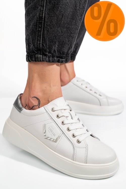 Pantofi sport albi piele naturala tsp5120