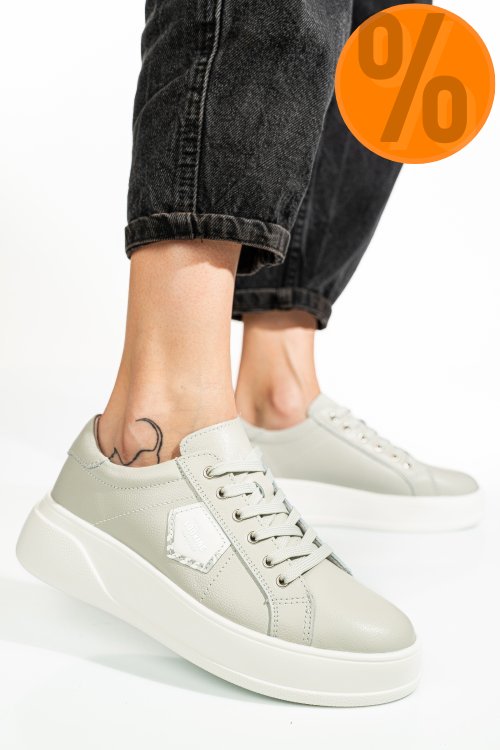 Pantofi sport gri piele naturala tsp5120