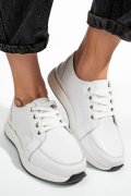 PANTOFI SPORT ALBI PIELE NATURALA TSP5951