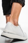 PANTOFI SPORT ALBI PIELE NATURALA TSP5951